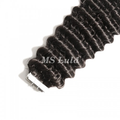 Human Hair Tape In Extensions Deep Curly（20pcs/set） | Human Hair Wig | Lace Front